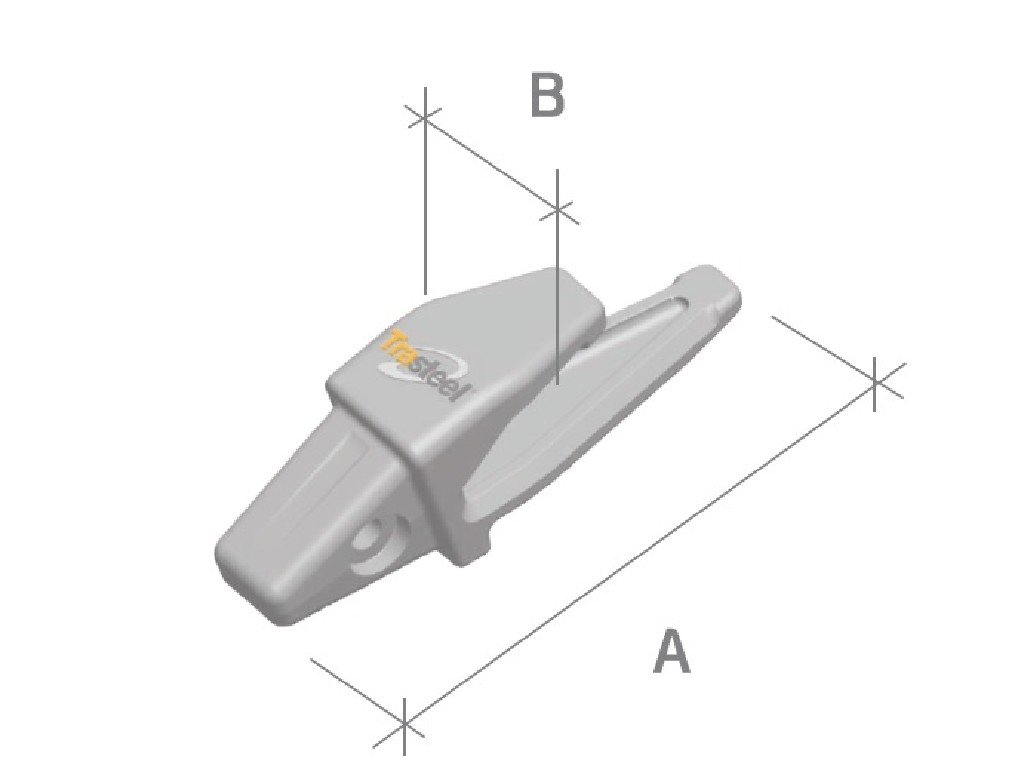 PORTADIENTE TRASTEEL CAT J550 RH DELTA - 60mm